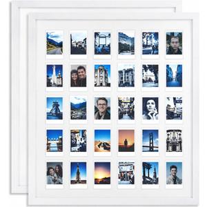Namalu 2 Pcs 2 x 3 Multi Pictures Frame Collage Wall Decor with 30 Opening, 18.5 x 21''