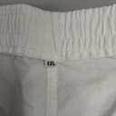 ZKMAN Mens Linen Shorts Casual Classic Drawstring Elastic Waist Pocket Summer Beach Shorts (White, XXL)