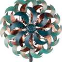 Stargarden Wind Spinners for Yard and Garden,Metal Wind Sculptures & Spinners, 6 Layers Windmill with Sturdy Stakes, Metal Yard Art Decoration