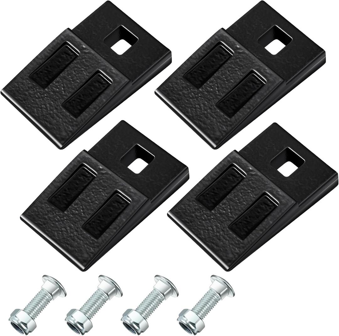 Hicarer 8 Pack 3 Point Auger Cutting Edge with Screw Square Hole Replacement Auger Teeth with Hardware for Most Heavy Duty 3 Point Post Hole Digger