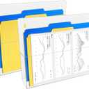 2 Pack Clear Acrylic File Holder Wall Mount Self Adhesive, Legal Size Hanging Paper Organizer, Wall Pocket File Holder Storage for Letter Folder Brochure Magazine Bookshelf Literature Display (13 x 9.5 in, White)