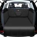 Alfheim Cargo Liner for Dog - Nonslip Waterproof Pet Dog Back Seat Cover - Durable Washable Boot Liner Mat Travel, Universal for Medium Small Car Truck SUV (Black)