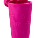 Straw cup, PS material, coffee mug, ocean wave, cactus, 700ml(23.66oz), large capacity drinking cup,simple fashion,(Gradient pink)