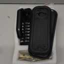 Outdoor Keyless Lock with Adjustable Deadlatch 2-3/8'' and 2-3/4'',Mechanical Combination Door Lock with Keypad, Sunscreen Waterproof Keyless Gate Locks for Outdoor Fence with Handle (Black)