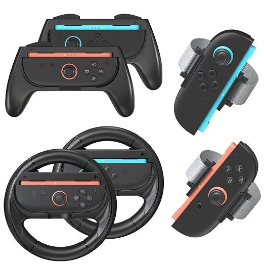 2 Steering Wheels + 2 Wrist Straps