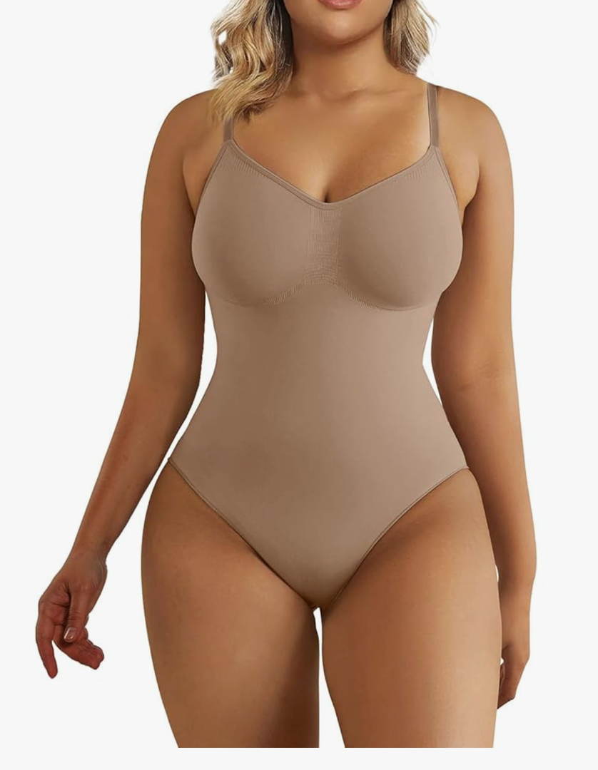 SHAPERX Women's Shapewear Bodysuit Tummy Control Body Shaper Seamless Sculpting Snatched Waist Body Suit, Size -2XL-3XL
