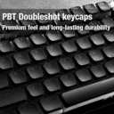 Gunmjo Golf Pudding PBT Doubleshot Keycaps for Gaming Keyboard with Cherry MX Switches, Spherical PBT Keycaps for Backlit Mechanical Keyboard, OEM Profile 111 Keys with 6.25U Space Bar, Black Color