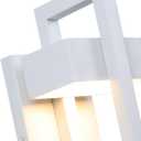 LamQee Outdoor Wall Lights Modern Exterior Lighting Fixtures, 3000K Integrated LED Outdoor Wall Sconce Lighting, Matte White Outside Wall Mount Lights for House Front Door Porch Garage Patio 1 Pack