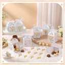 Lewtemi 25 Sets First Communion Favors Baptism Favors Boxes Include Alloy Chalice Charms and White Pearl Paper Favor Boxes for First Communion Baby Showers Church Religious Celebrations Decor Supply