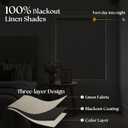 Blackout Roller Shades for Bedroom Window Cordless Free-Stop Blinds with Valance UV Protection 100% Black Out Linen Shades Blinds for Indoor Bathroom Windows Living Room Beige Oatmeal 32" W x 72" H
