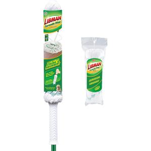 Libman Tornado Mop with 1 Refill | Self Wringing | Cotton Head | Twist Mop | Machine Washable | 2 Total Self Wring Mop Heads
