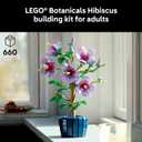 LEGO Botanicals Hibiscus Flower Building Set - Artificial Plant & Flower Building Blocks for Women & Men, Ages 18+ - Home, Office Decor Gift Idea - 10372