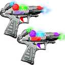 ArtCreativity Ranger Hand-Gun Toy Set with Flashing Lights & Sounds, 2 Cool Futuristic Handguns, Pretend Play, Great Party Favor, Gift for Boys and Girls, Batteries Included- Colors May Vary