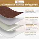 Leather Repair Patch, 17X79 Inch Self Adhesive Leather Repair Tape, Large Vinyl Patch Kit for Couches, Sofa, Furniture, Car Seats, Office Chairs, Cabinets, HandbagsDark Brown, 17X79 Inch