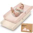 2Pack Organic Changing Pad Covers for Girl, Boy, Neutral  100% Cotton Changing Table Pad Cover, Soft Baby Nursery Diaper Changing Pad Sheets, Contour Changing Pads Liners, Change Pad Cover (Cameo)