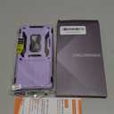 DEERLAMN Case for Samsung Galaxy S25 Ultra with Slide Camera Cover+Screen Protector (1 Pack), Rotated Ring Kickstand Military Grade Shockproof Protective Cover-Light Purple (S25 Ultra-6.9 Inch)