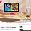 3 x 6 Pack Cord Holder Organizer, [1-Handed-Operation] Magnetic Cable Clips, Phone Cord Clips Holder with 2 Extra Reusable Strong Adhesive for Nightstand Desk Car Workspace Office Accessories, Colored