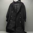 BZB Women's Long Coat Notched Lapel Collar Double Breasted Pea Coat Winter Elegant Wool Blend Over Coats Jackets Size M