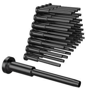 BLIKA 50 Pack 1/8" Black Stainless Steel Invisible Receiver and Swage Stud End for Cable Railing, Deck Stair Threaded End Fitting for Wood & Metal Post, Black Cable Railing Hardware