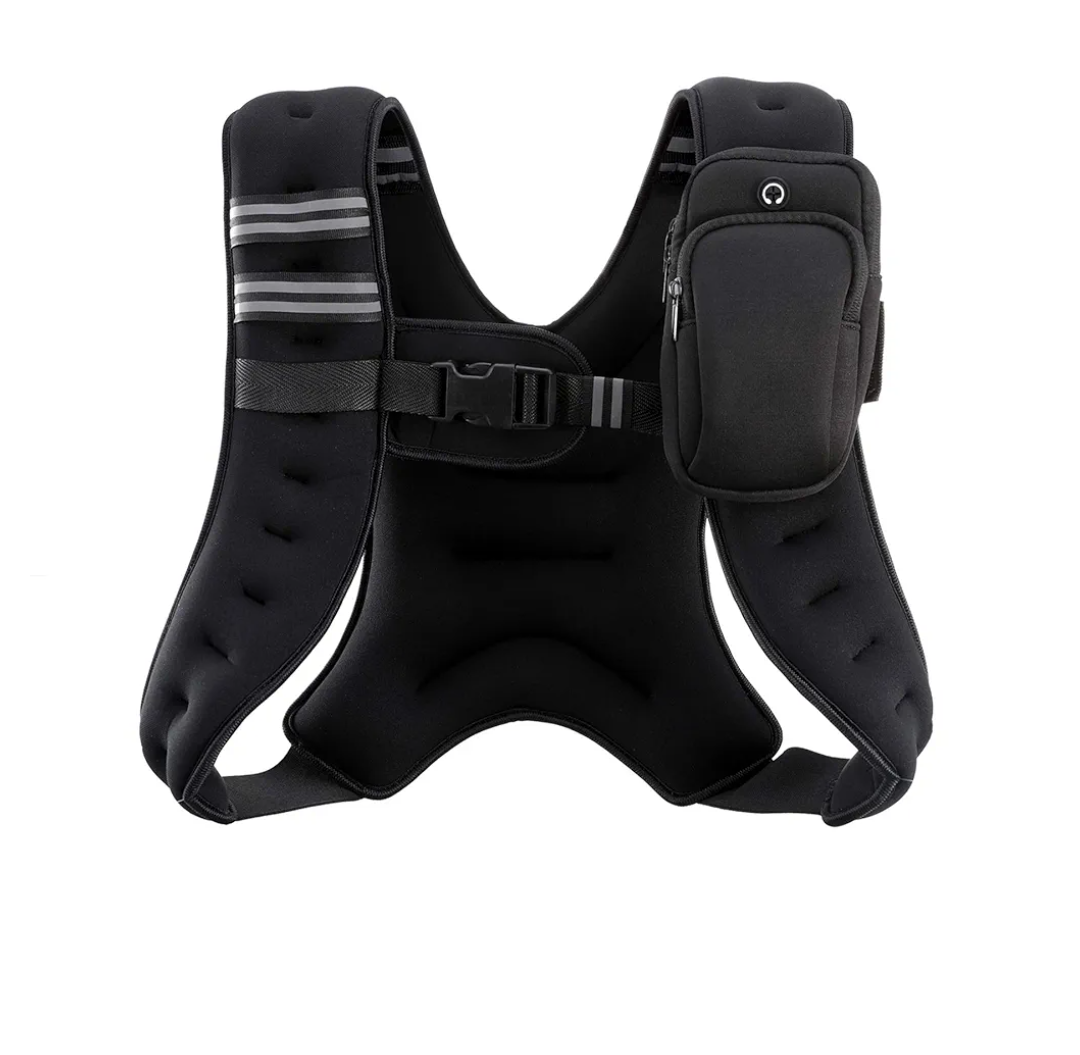 ZELUS Weighted Vest, 6lb/8lb/12lb/16lb/20lb/25lb/30lb Weight Vest with Reflective Stripe for Workout, Strength Training, Running, Fitness, Muscle Building, Weight Loss, Weightlifting