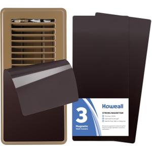 High Strength Magnetic Vent Cover for Home 3 Pack (4.84" x 10.83") for Floor, Wall and Ceiling Steel Registers, Home and RV - ORB (4 x 10 - 3P, Oil Rubbed Bronze)