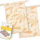 Bread Bags for Homemade Bread, Beeswax Bags for Sourdough, 12” X 17” Reusable Storage for homemade Fresh 2Pack