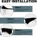 Trlyc 2 Pack 6FT Spandex Table Cloth - 72 x 30 Inch Rectangular Stretch Tablecloth, Wrinkle Resistant Scretch Table Cover for Wedding, Party, Banquet, Picnic, Outdoor Decoration (2Pcs,Black)