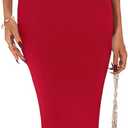PRETTYGARDEN Women's Summer Maxi Dress Ruched Bodycon Sleeveless Formal Wedding Guest Elegant Cocktail Party Slit Dresses, Large