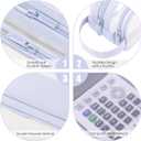 2 x ANGOOBABY Large Grid Mesh Pencil Case 2 Compartment Pen Bag Clear Handheld Multifunction Pencil Pouch Transparent Makeup Bag for Teen Student College Business Travel Office Adult - Blue