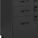 VASAGLE Mobile File Cabinet, 39x45x60 cm, Ink Black UOFC084BC01S