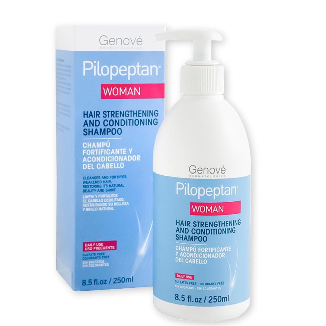 Pilopeptan Woman Hair Strengthening and Conditioning Shampoo | Revitalize & Nourish with Peptan 3 Complex | Boost Core Strength, Reduce Breakage | Volumizing, Healthy Thickness & Plush Softness