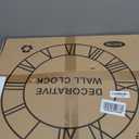 LEIKE Large Wall Clocks,Non Ticking Silent,Battery Operated Small Round Modern Wood Wall Clock for Living Room, Bedroom,Kitchen,Farmhouse,Office Vintage Home Decor-13.5 Inch/34CM-Black-Arabic Number