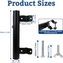 RV Ladder Flag Pole Mount, RV Flag Holder Compatible with 1'' to 1.7'' Poles for Travel TrailerBlack