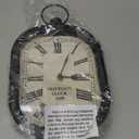 NIKKY HOME Small Retro Black Wall Clock, Silent Battery Operated Vintage Metal Rectangle Analog Hanging Clock for Bathroom Kitchen Living Room Bedroom Office (10.6" H x 6" W)