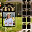 13 Pcs K-12 Graduation Photo Yard Sign Set, Class of 2026 Graduate Picture Display with Stakes, Kindergarten to 12th Grade Photo Lawn Sign for Outdoor Grad Party Decorations