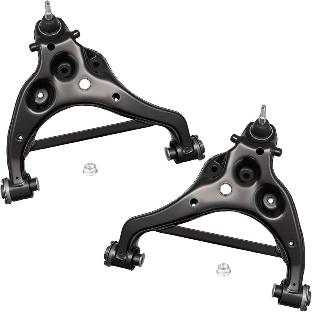 AUQDD 2Pc Suspension Front Lower Control Arm and Ball Joint Assembly Fit For 2018-2024 Fo-rd Expedition, 15-20 F-150 (No Raptor) /18-24 Li-ncoln Navigator (OE # K643168 K643169 FL3Z3079A FL3Z3078B)