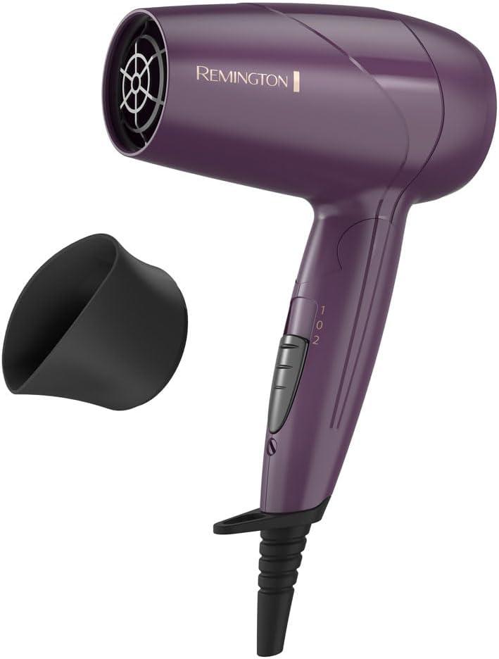 Remington Travel Hair Dryer, Folding Handle Compact Blow Dryer with Dual Voltage, Ceramic Coating & Advanced Thermal Technology, Lightweight Portable Hair Dryer for International Travel