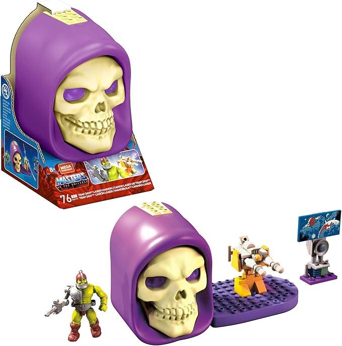 MEGA Masters of The Universe Trap Jaw Laser Cannon Skeletor Skull Construction Set, Building Toys for Boys, Pack of 2