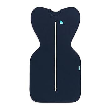 Love to Dream Organic Swaddle, Baby Sleep Sack, Swaddle Up Self-Soothing Swaddles for Newborns, Get Longer Sleep, Snug Fit Helps Calm Startle Reflex, 1.0 Tog Sleep Sack, 8-13lbs, Navy