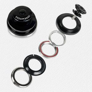 1-1/8'' to 1-1/2'' Bike Bearing Headset,Aluminum Alloy Integrated Double Bearings for 41.8mm/52mm Straight Head Tube,Lightweight, Strong and Corrosion-Resistant for Mountain Bike,Road Bicycle