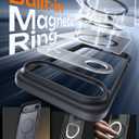 10 x TOCOL for iPhone Air Case, Compatible with Magsafe, Full Camera Protection, Built-in Magnetic Ring, Drop Protection, Slim Thin Translucent Matte Phone Case for iPhone 17 Air (Black)