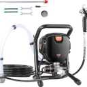 VEVOR 750W Stand Airless Paint Sprayer, 3000PSI High Efficiency Electric Airless Sprayer, Fine and Even Painting Effect, Handheld Paint Sprayers for Home Interior and Exterior Furniture and Fences