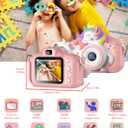 Kids Camera for 3-8 Years Old Toddlers Childrens Boys Girls Selfie Camera 20 MP HD 1080P IPS Screen Dual Digital Toy Camera for Kids Christmas Birthday Gifts with 32Gb Card, Pink