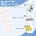 Refillable A5 Binder 6 Ring Cover for Planner Journal Budget Notebook Making with 300 PCS Binder Sheet Converter Sticker, Loose Leaf Cover with 20mm Inner Diameter Ring (Smooth-Beige)