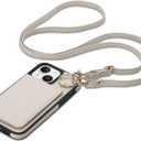 Keallce Case for iPhone 12 Pro/iPhone 12 6.1'', Detachable Crossbody Wallet Case with RFID Blocking Card Slots, 360?Stand Ring, Flip Leather Protective Cover Lanyard for iPhone 12/12 Pro,Beige