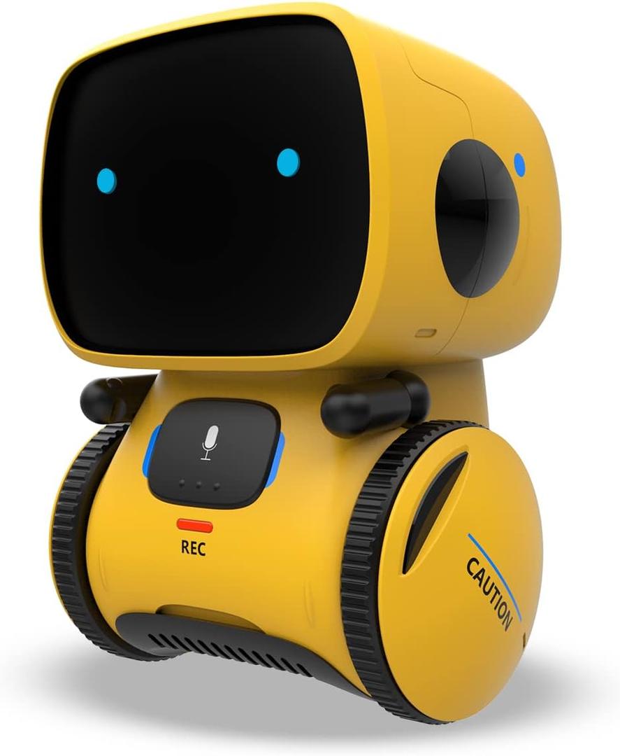 KaeKid Robots for Kids, Interactive Smart Robotic with Touch Sensor, Voice Control, Speech Recognition, Singing, Dancing, Repeating and Recording, Robot Toy for 3 4 5 6 7 8 Year Old Boys Girls (Yellow)