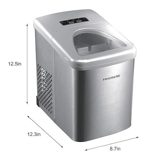Frigidaire 26 Lbs per Day Portable Compact Maker, Ice Making Machine, Stainless, Medium