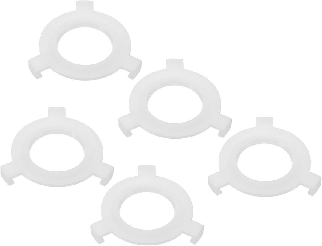 PATIKIL E27 to E14 Lamp Shade Reducing Ring, 5 Pack Lampshade Adapter Ring Converter Reducer Fitting Light Fixtures Replacement, Translucent