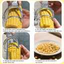 Corn Peeler, Aluminum Alloy Corn Stripper Tool with Non-Slip Handle Cob Stripper & Cutter for Kitchen Soups Salads Desserts