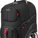 MATEIN Rolling Bag with Wheels, 17 Inch Extra Large Laptop Roller Backpack for Adults with Anti Theft Lock & Sturdy Handle, Water Resistant Wheeled Bag Carry On Luggage for Teacher Work Travel Men